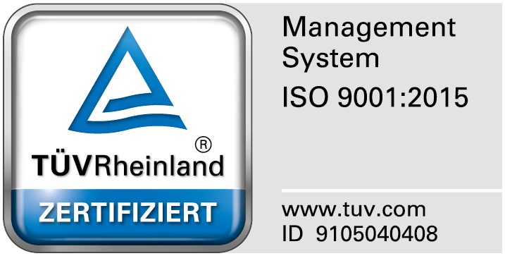 TÜV-Siegel für Management System ISO 9001:2015