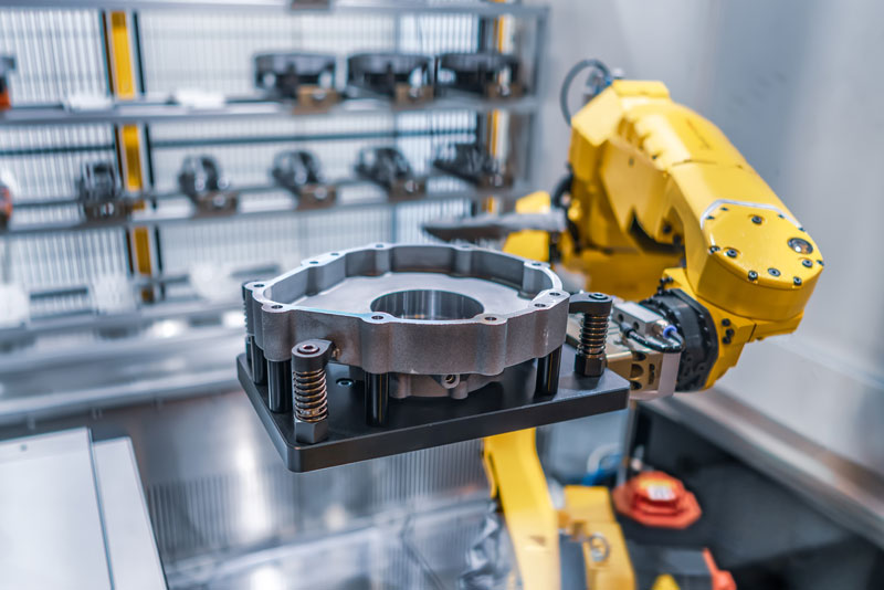 Automatische Gestellbestückung per Roboter